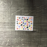 3D sticker farbig schwarz XF 572